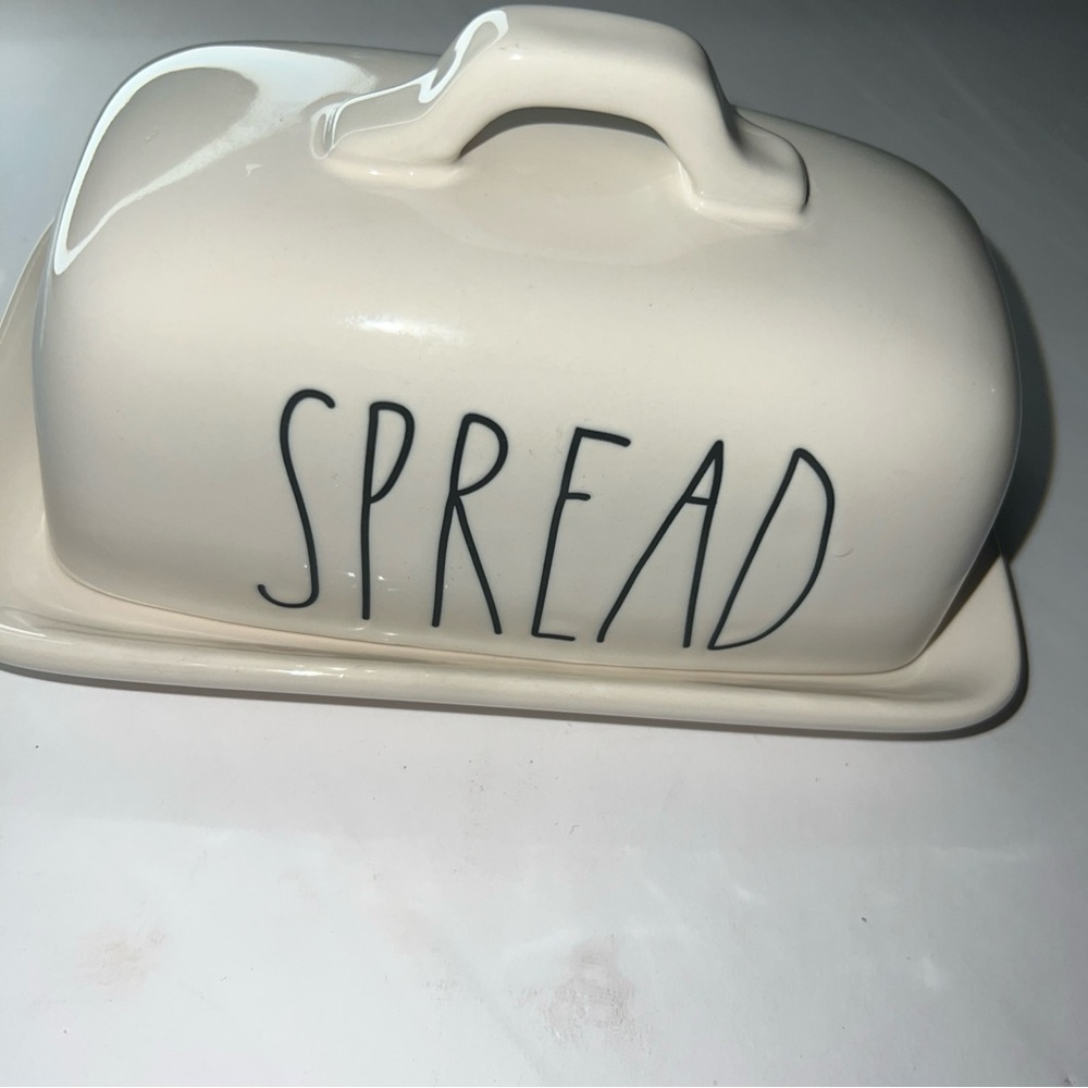 Rae Dunn White Ceramic Butter Keeper